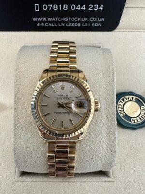 ROLEX DATEJUST LADIES 18K , 179168 FULL SET