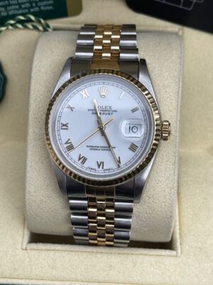 Rolex Datejust 36mm FULL SET Steel and Yellow Gold 16233