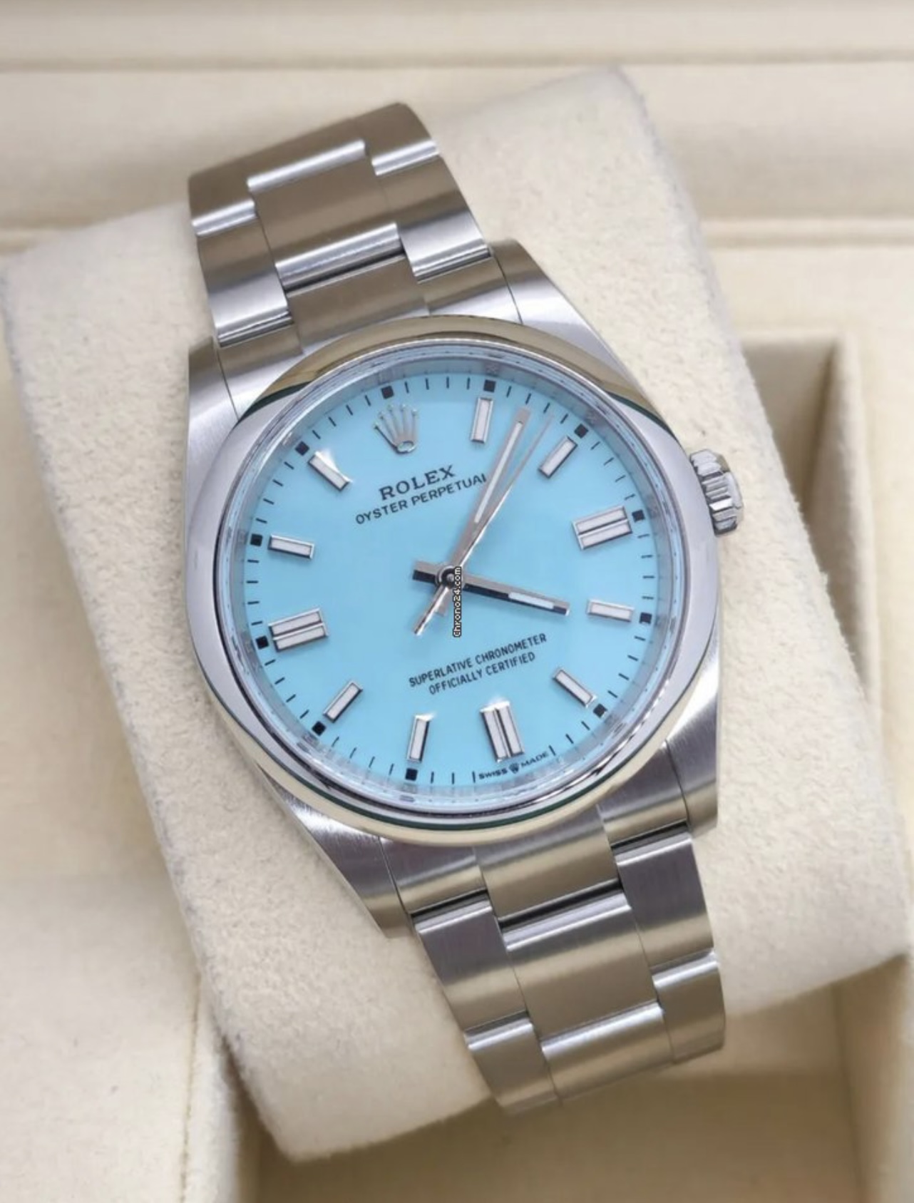OYSTER PERPETUAL TIFFANY 36MM 116000 FULL SET - Watchstock UK - Pre ...