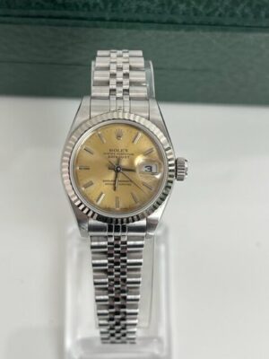 LADIES  26MM CUSTOM  DATEJUST STEEL GOLD