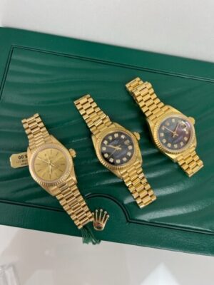 ROLEX LADIES DATEJUST FULL GOLD 26mm FULL SET