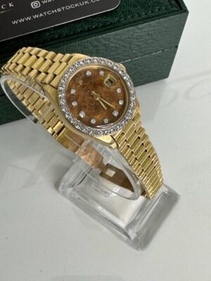 ROLEX LADIES 26MM CUSTOM DATEJUST FULL GOLD