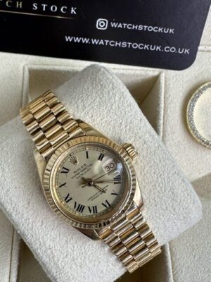 ROLEX LADIES 26MM 18K DATEJUST FULL GOLD