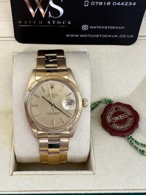 ROLEX DATE 18K SOLID YELLOW GOLD