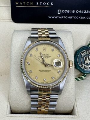 Rolex Datejust 36mm FULL SET Steel and Yellow Gold 16233