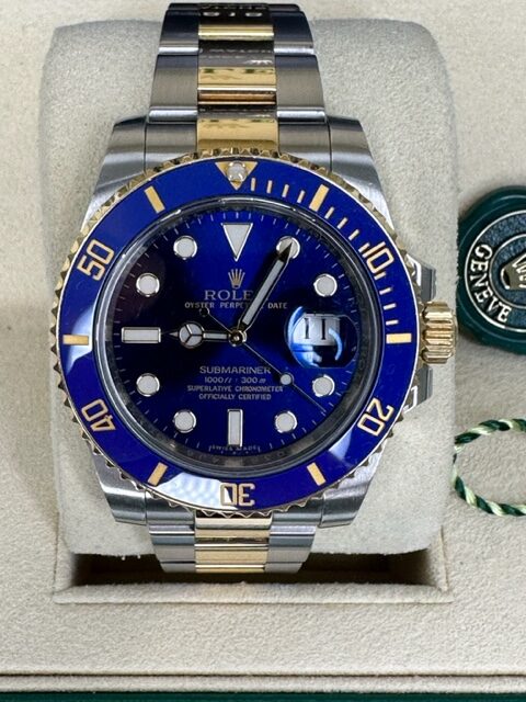 ROLEX BLUESY SUBMARINER 2020 116613LB FULLY SET