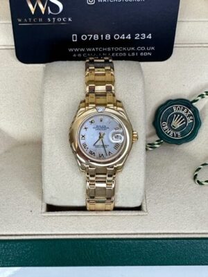 ROLEX PEARLMASTER 29MM LADIES 18K ,  FULL SET