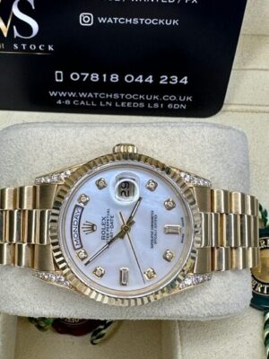 ROLEX 18K YELLOW GOLD CUSTOM DAYDATE 36MM