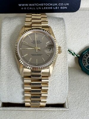 ROLEX 18K YELLOW GOLD DATEJUST 68278 31MM