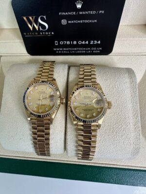ROLEX 18K LADIES 26MM DATEJUST FULL SET