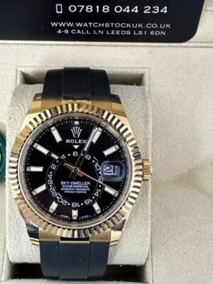 ROLEX 2022 SKY DWELLER BLACK OYSTERFLEX FULL SET