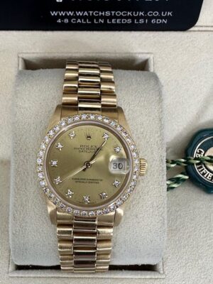 ROLEX 18K YELLOW GOLD DATEJUST DAYDATE 31MM