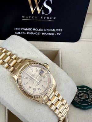 ROLEX DATEJUST 26MM LADIES 18K , 179168 FULL SET