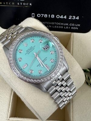 ROLEX DATEJUST 36MM STEEL TIFFANY