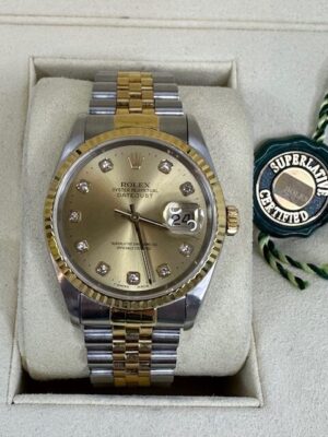 Rolex Datejust 36mm FULL SET Steel and Yellow Gold 16233
