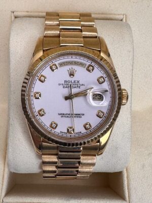 ROLEX 18K YELLOW GOLD DAYDATE 36MM  QUICKSET