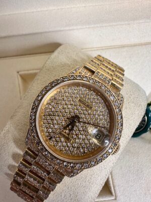ROLEX YELLOW GOLD DATEJUST 31MM FULLY DIAMOND