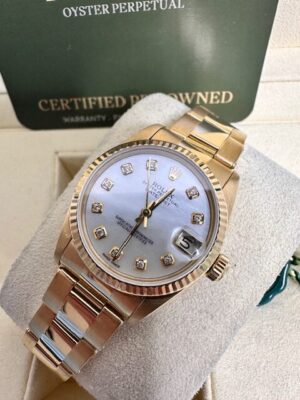 ROLEX 18K YELLOW GOLD DATEJUST 68278 31MM