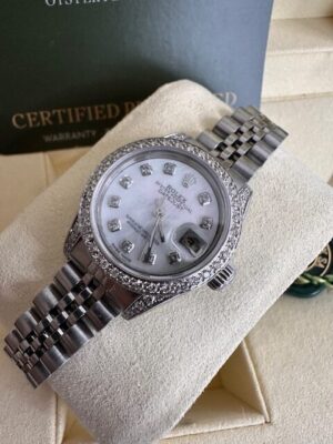 LADIES  26MM CUSTOM  DATEJUST STEEL FULL SET