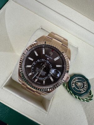 ROLEX CHOCOLATE SKY DWELLER ROSE GOLD 2022