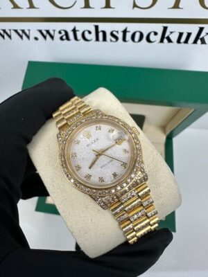 ROLEX YELLOW GOLD DATEJUST 31MM FULLY DIAMOND