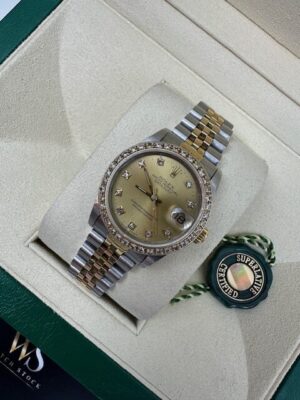DATEJUST MIDSIZE 31MM STEEL AND 18K GOLD BOX AND CERTIFICATES