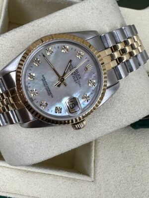 DATEJUST 31MM STEEL AND 18K GOLD BOX AND PAPERS