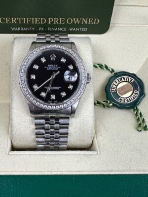 DATEJUST STEEL 36MM BOX AND CERTIFICATES
