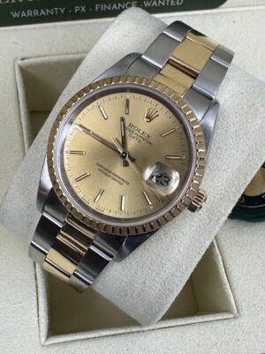 ROLEX OYSTER PERPETUAL DATE 34MM 18K AND STEEL