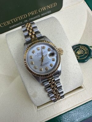 LADIES DATEJUST 69173 BOX AND PAPERS