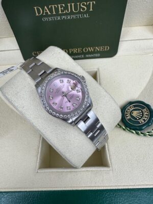 LADIES 26MM CUSTOM STEEL BOX AND PAPERS