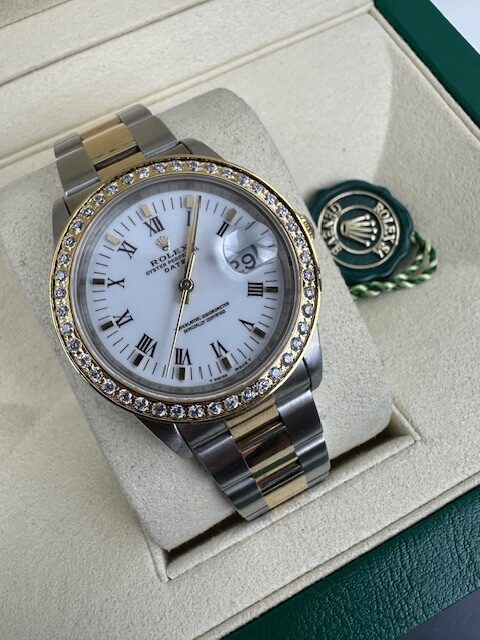 ROLEX OYSTER PERPETUAL DATE 34MM 18K AND STEEL