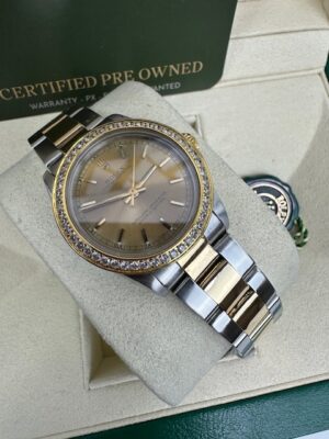 LADIES 31MM STEEL AND 18K GOLD