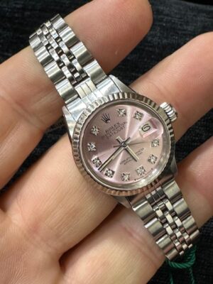 BOX AND PAPERS LADIES  26MM  DATE STEEL