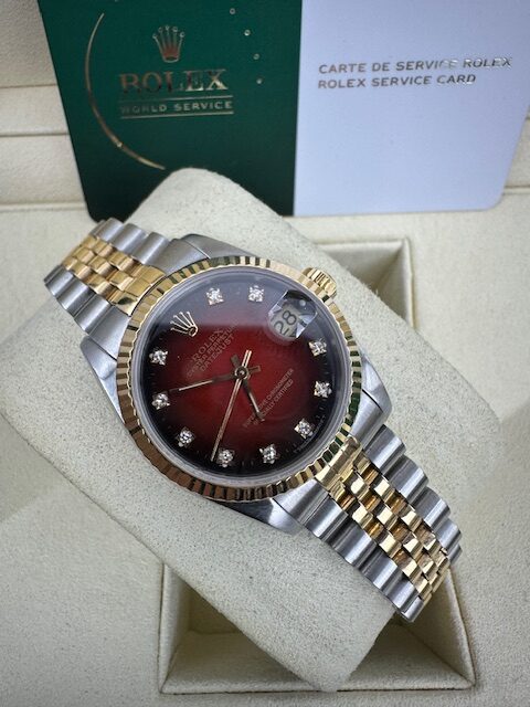 DATEJUST 31MM  STEEL AND GOLD ROLEX SERVICE CARD
