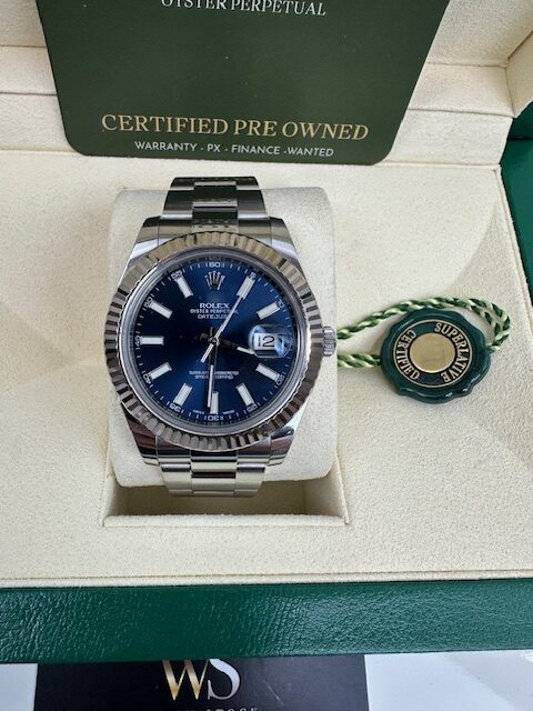 ROLEX DATEJUST 41MM BOX AND CERTIFICATES