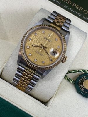 Rolex Datejust 36mm FULL SET Steel and Yellow Gold 16233