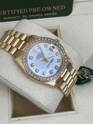 ROLEX 18K YELLOW GOLD DATEJUST  31MM