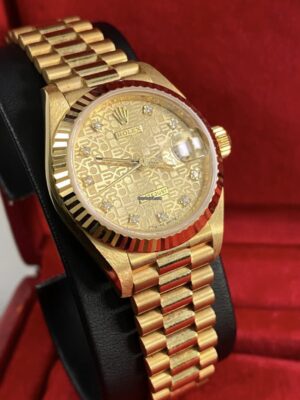 ROLEX DATEJUST LADIES 18K , 69178 BOX AND PAPERS