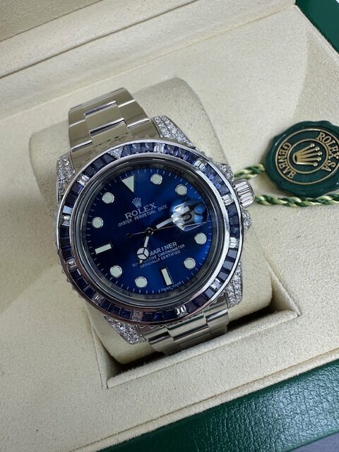 ROLEX DIAMOND SET SUBMARINER 116610LN BOX AND CERTIFICATES