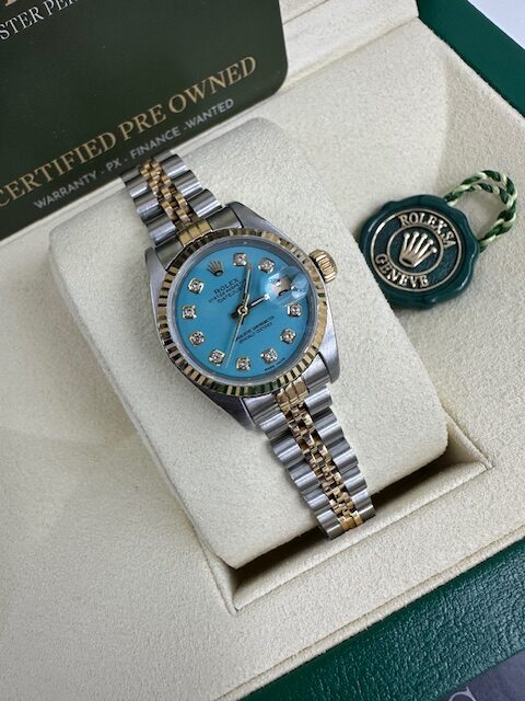 ROLEX LADIES DATEJUST TIFFANY 26MM 69173