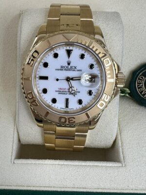 ROLEX YACHTMASTER 2025 ROLEX SERVICE YELLOW GOLD 40MM