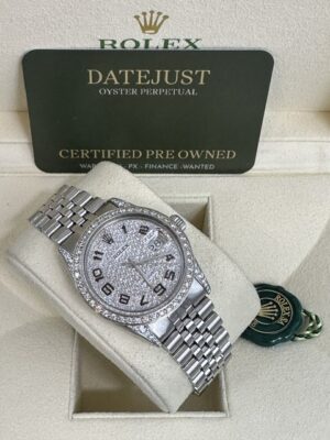 ROLEX DATEJUST 36MM FULL STONE SET