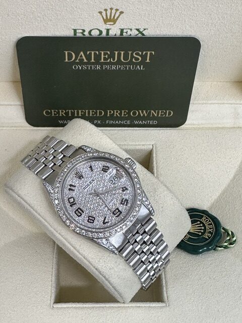 ROLEX DATEJUST 36MM FULL STONE SET