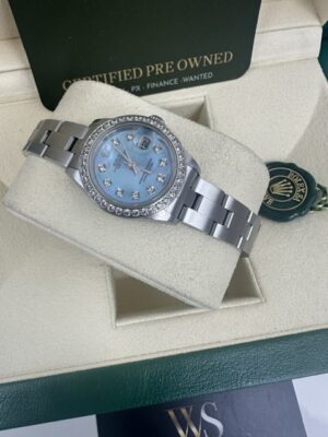 LADIES 26MM DATEJUST STEEL BOX AND PAPERS