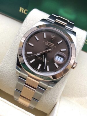 ROLEX CHOCOLATE ROSE GOLD 41MM DATEJUST 126301