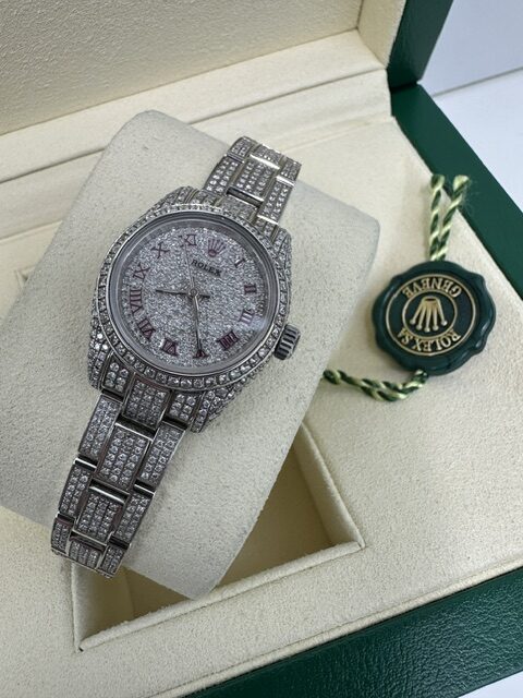 ROLEX 2015 MODEL 26MM DIAMOND SET BOX AND PAPERS