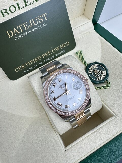 ROLEX DATEJUST 36MM ROSE GOLD AND STEEL 116201
