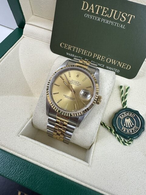 DATEJUST 16233 36MM BOX AND PAPERS