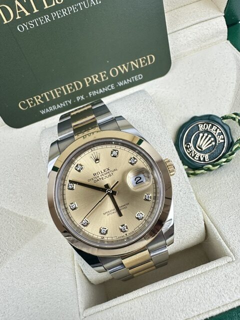 ROLEX 2024 DIAMOND GOLD 41MM DATEJUST 126303